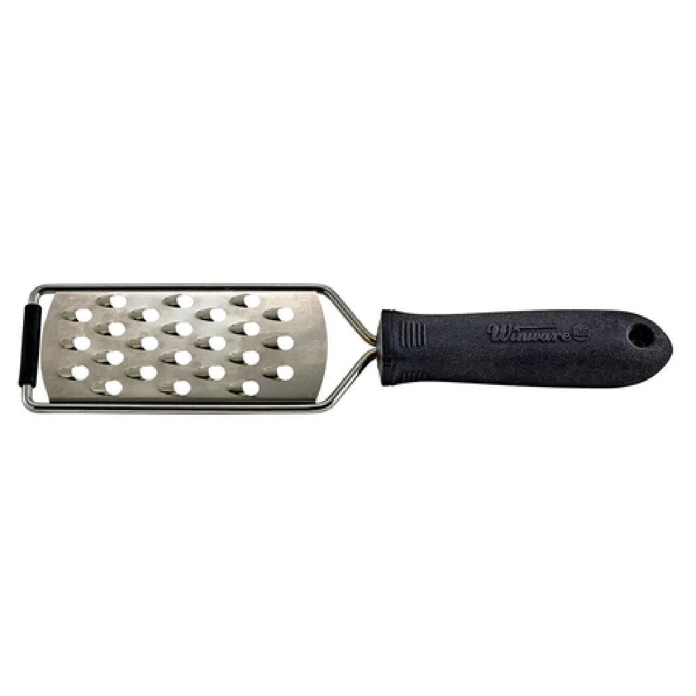 Winco VP-313 10 Inch Grater Manual Large Holes Soft Grip Handle Stainless Steel