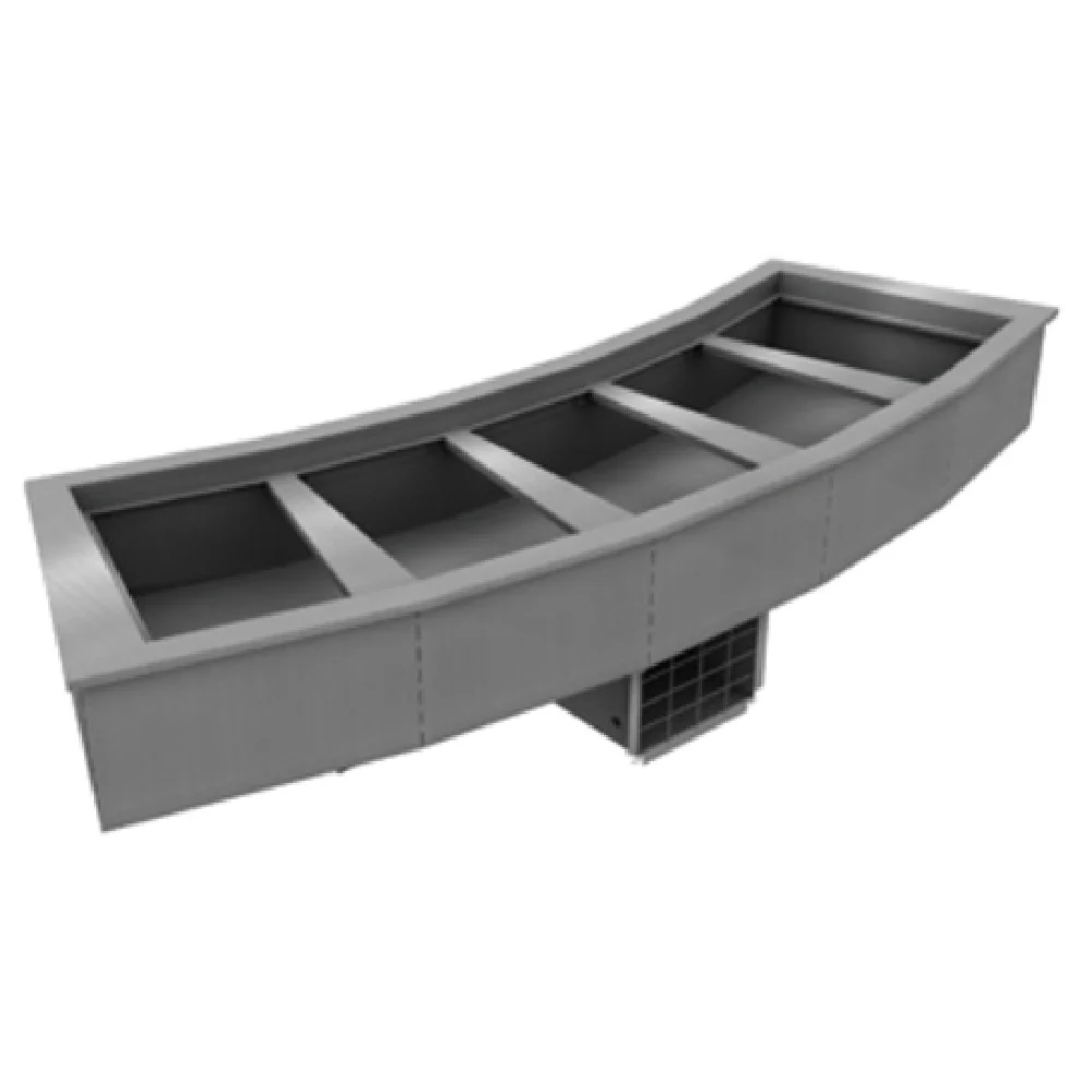 Delfield N8159-BRP_208-240/60/1 57 Inch Drop-In Curved Cold Pan Self-contained Refrigeration