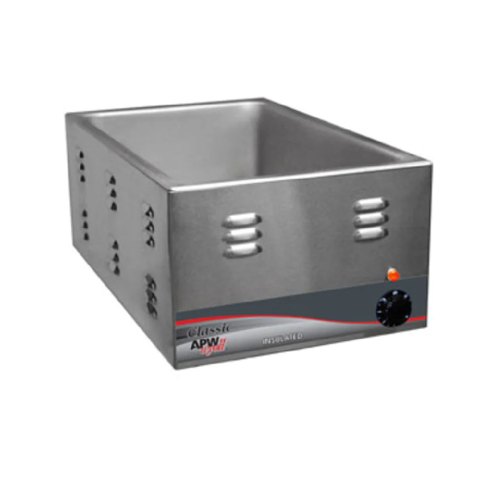 APW Wyott W-3VI_240 22 Quart Electric Food Pan Warmer Stainless Steel with Infinite Controls