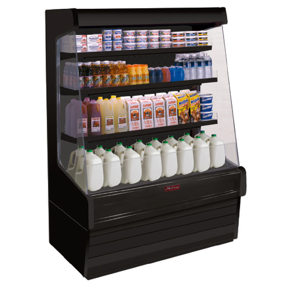 Howard-McCray R-OD30E-5-SL-B 63 Inch Open Refrigerated Display 3 Tier LED Black