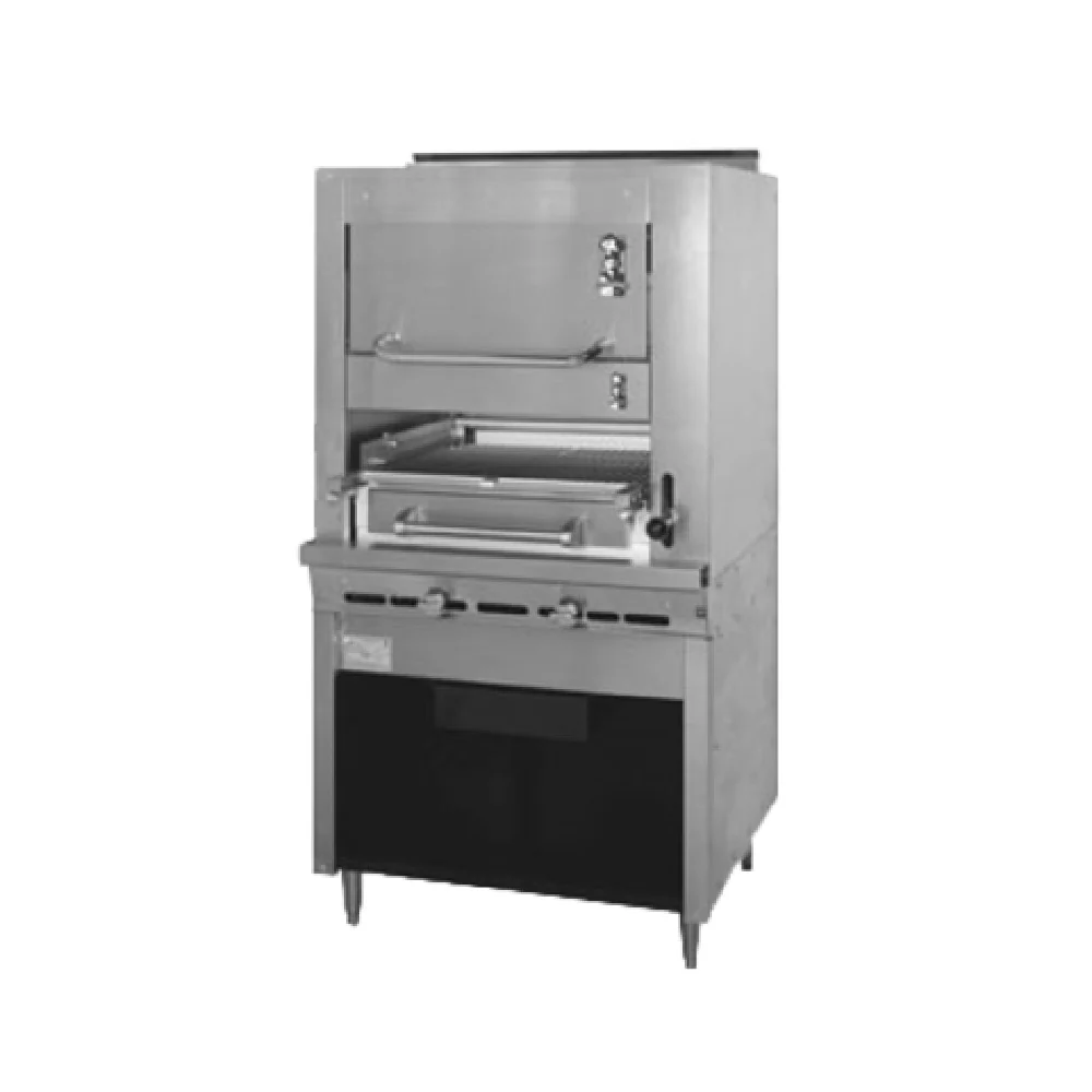Montague Company 36W36 Width: 36 Inch Gas Deck-Type Broiler with Warming Oven 84000 BTU Montague Company 36W36 Width: 36 Inch Gas Deck-Type Broiler with Warming Oven 84000 BTU