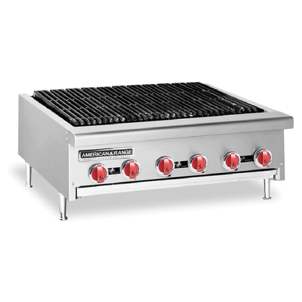 American Range AERB-24 24 Inch Gas Charbroiler Countertop with 4 Burners 60000 BTU