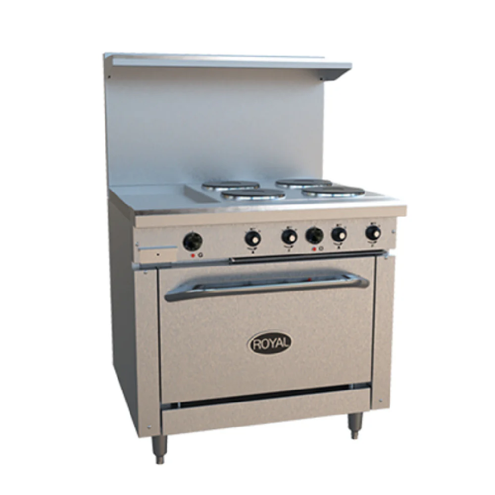 Royal Range Of California RRE-4GT12_208/60/3 Restaurant Range Electric 36