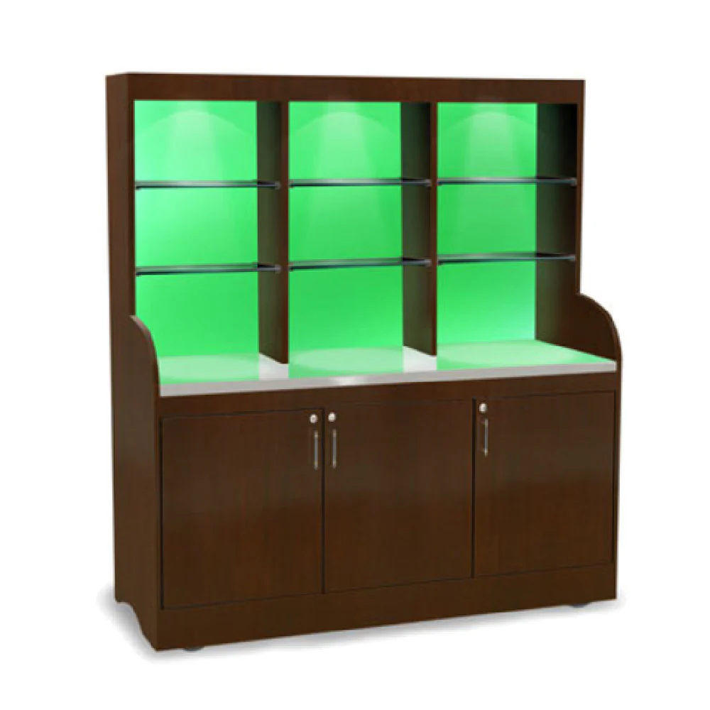 Forbes Industries 5873-ACRYLIC 70 Inch Luxe Series Back Bar Cabinet Wood Veneer with LED Lighting Forbes Industries 5873-ACRYLIC 70 Inch Luxe Series Back Bar Cabinet Wood Veneer with LED Lighting