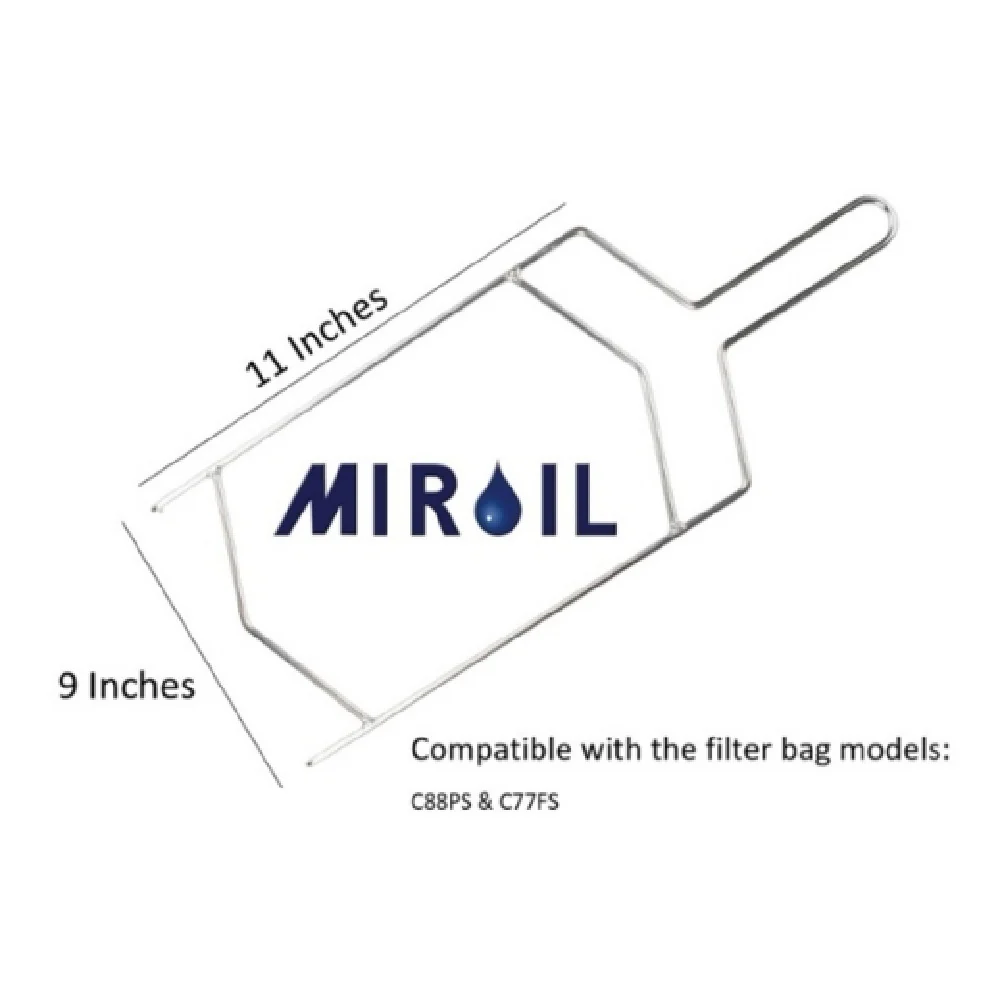 MirOil USA CF2A-02755 Filter Bag Holder/Frame Nickel Plated Steel Rod Filter Bags Snap Onto Frame