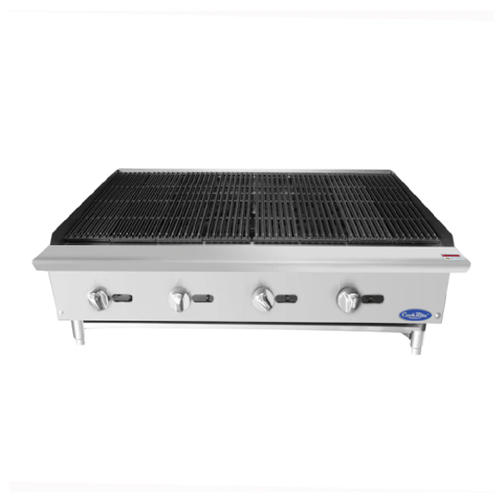 Atosa ATCB-48 48 Inch CookRite Charbroiler Gas Countertop 4 Burners 140000 BTU