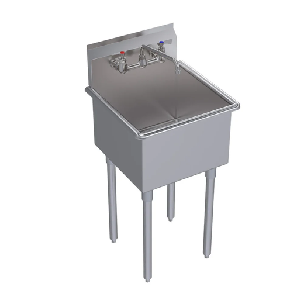 Krowne BS-1818 21 Inch Basin Sink 18 Gauge Stainless Steel with 3.5 Inch Drain Krowne BS-1818 21 Inch Basin Sink 18 Gauge Stainless Steel with 3.5 Inch Drain