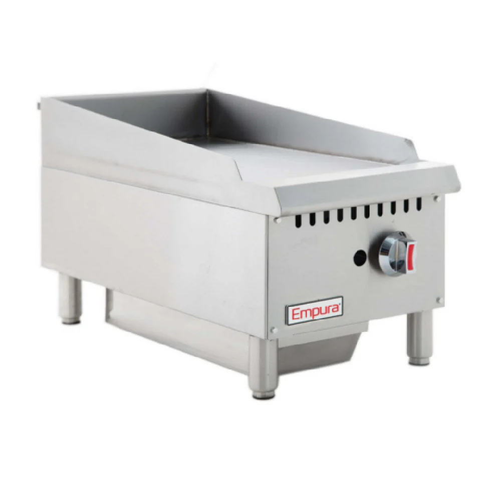 Empura Equipment EMG-12 13-1/8 Inch Heavy Duty Gas Griddle 30,000 BTU with Manual Controls Empura Equipment EMG-12 13-1/8 Inch Heavy Duty Gas Griddle 30,000 BTU with Manual Controls