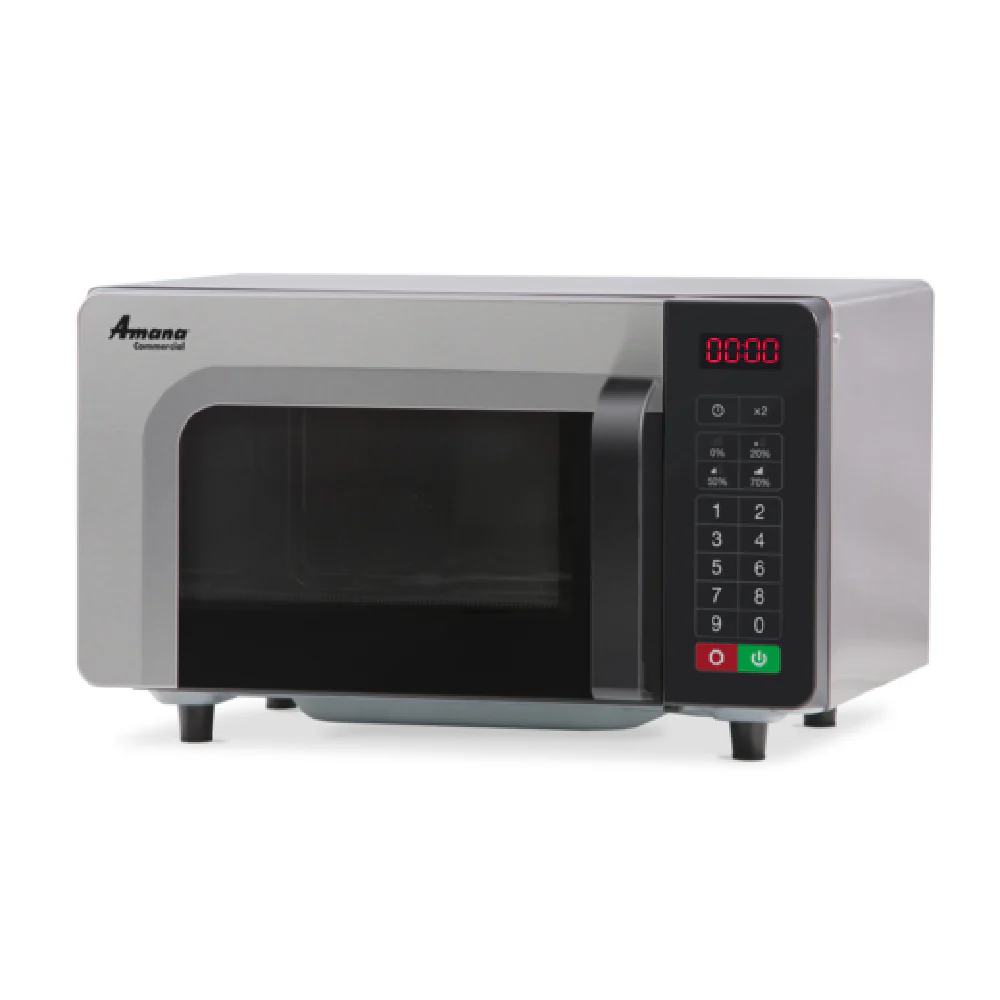Amana RMS10TSA 20 Inch 0.8 Cu Ft Microwave Oven Electric Stainless Steel with 5 Power Levels 20 Memory Settings