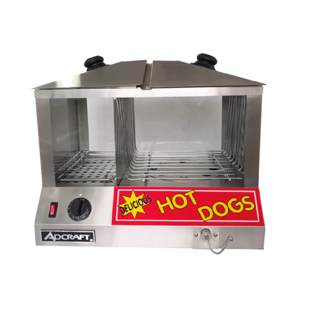 Admiral Craft HDS-1300W/100 18 Inch Hot Dog and Bun Steamer Stainless Steel Admiral Craft HDS-1300W/100 18 Inch Hot Dog and Bun Steamer Stainless Steel