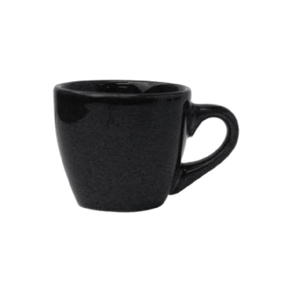 International Tableware CA-35-B 3-1/2 Oz A.D. Cup Round with Handle Ceramic Black