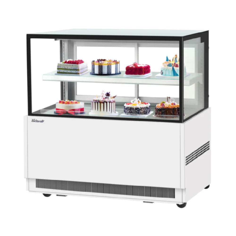 Turbo Air TBP60-46NN_WH 59 Inch Refrigerated Bakery Display Case 15.7 cu ft Stainless Steel with Adjustable Shelf Turbo Air TBP60-46NN_WH 59 Inch Refrigerated Bakery Display Case 15.7 cu ft Stainless Steel with Adjustable Shelf