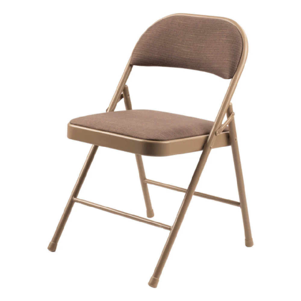 National Public Seating 973 19 Gauge Steel Fabric Padded Folding Chair - 4 Packs