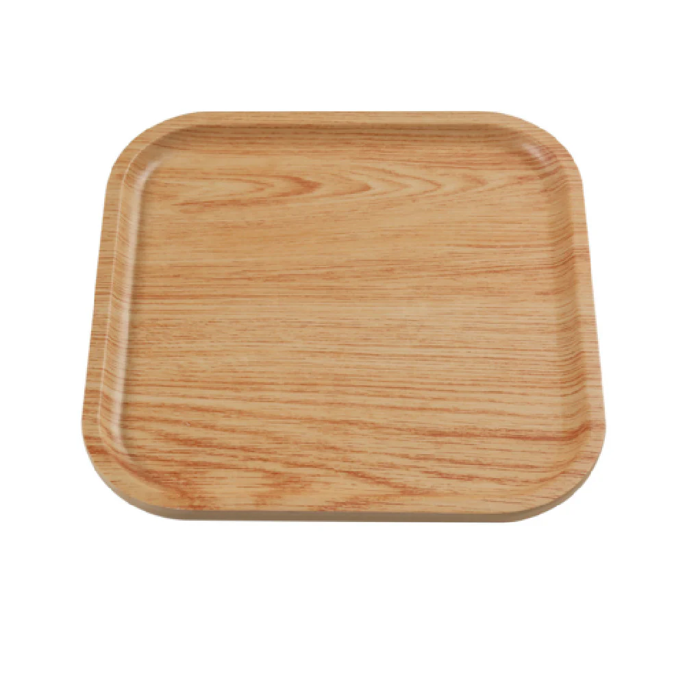 Yanco WD-2107 7 Inch Square Plate Melamine Golden Oak Color 3 Dozen Packs Yanco WD-2107 7 Inch Square Plate Melamine Golden Oak Color 3 Dozen Packs