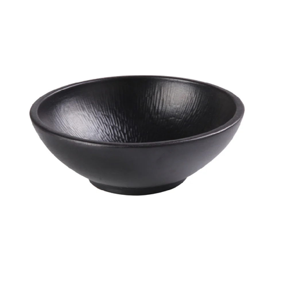Yanco NB-808 32oz Noodle Bowl Round Color Glazed Porcelain Black