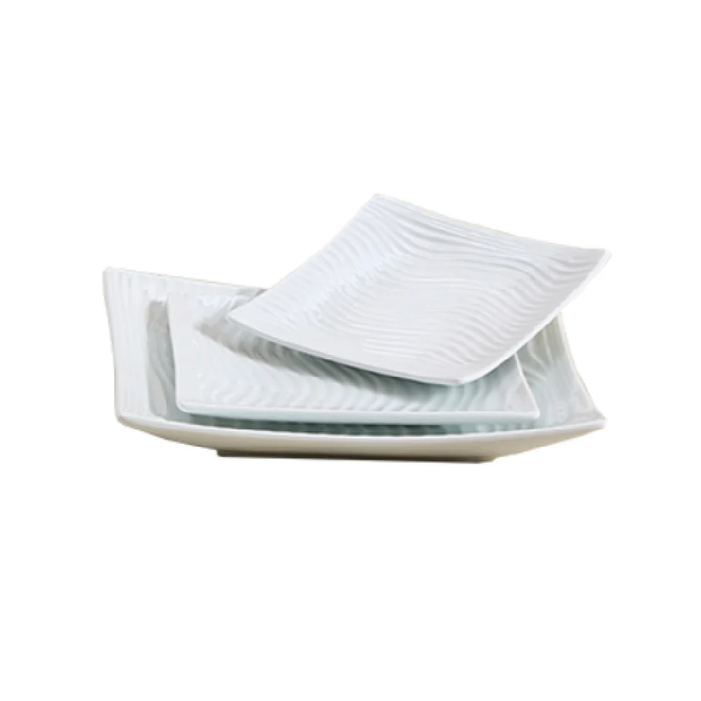 Yanco FU-1110 10-1/2 Inch Square Plate Porcelain Dishwasher and Microwave Safe Yanco FU-1110 10-1/2 Inch Square Plate Porcelain Dishwasher and Microwave Safe