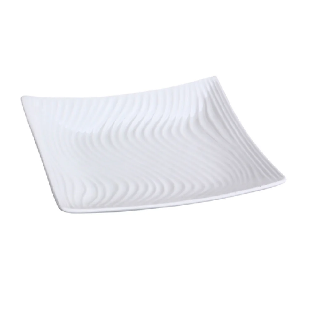 Yanco FU-1110 10-1/2 Inch Square Plate Porcelain Dishwasher and Microwave Safe Yanco FU-1110 10-1/2 Inch Square Plate Porcelain Dishwasher and Microwave Safe