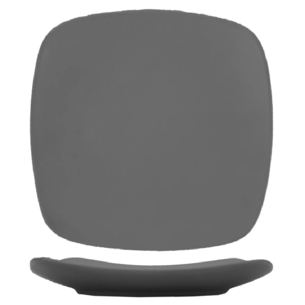 International Tableware QP-7-MG 7-3/4 Inch Square Plate Matte Grey Porcelain