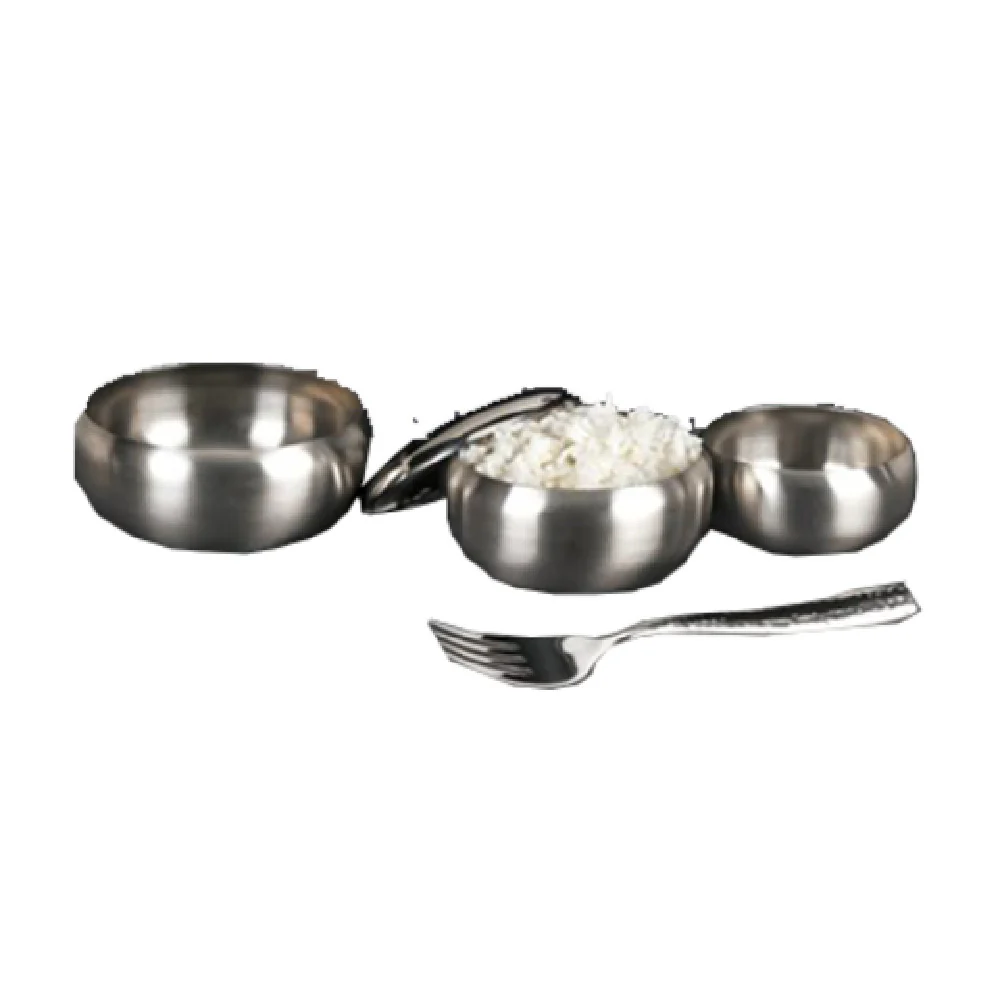 Libbey RB-3 16 Oz Stainless Steel Rice Bowl 4-3/4 Inch Diameter - 12 Packs