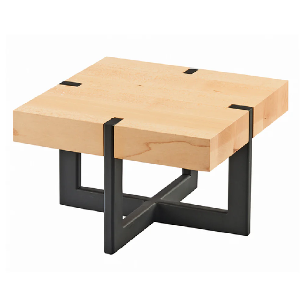 Cal Mil 3641-9-71 9-1/2 Inch Display Riser Square Black Metal Maple Cal Mil 3641-9-71 9-1/2 Inch Display Riser Square Black Metal Maple