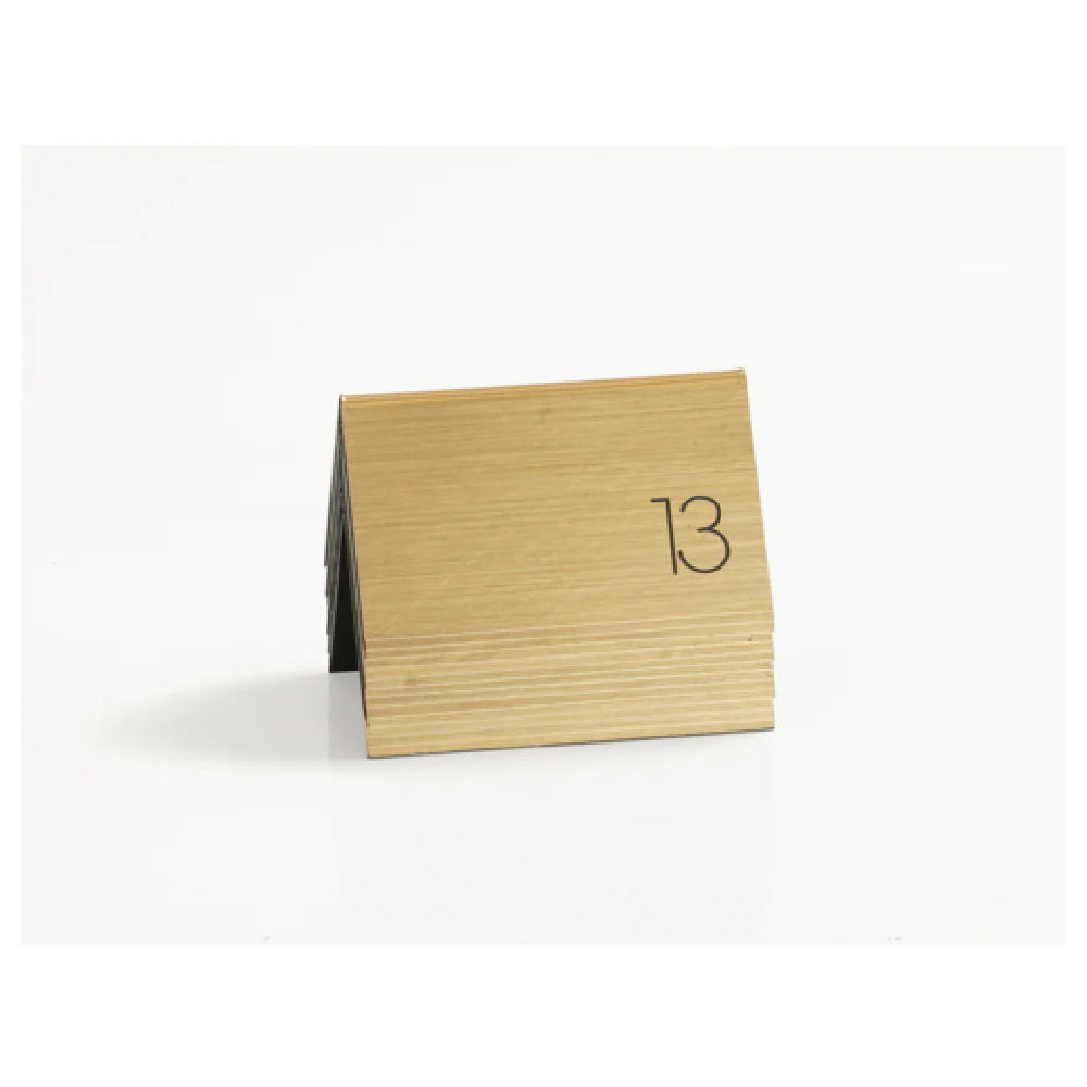 Cal Mil 22625A-11 5 Inch Engraved Number Tent Gold/Black Tabletop Sign