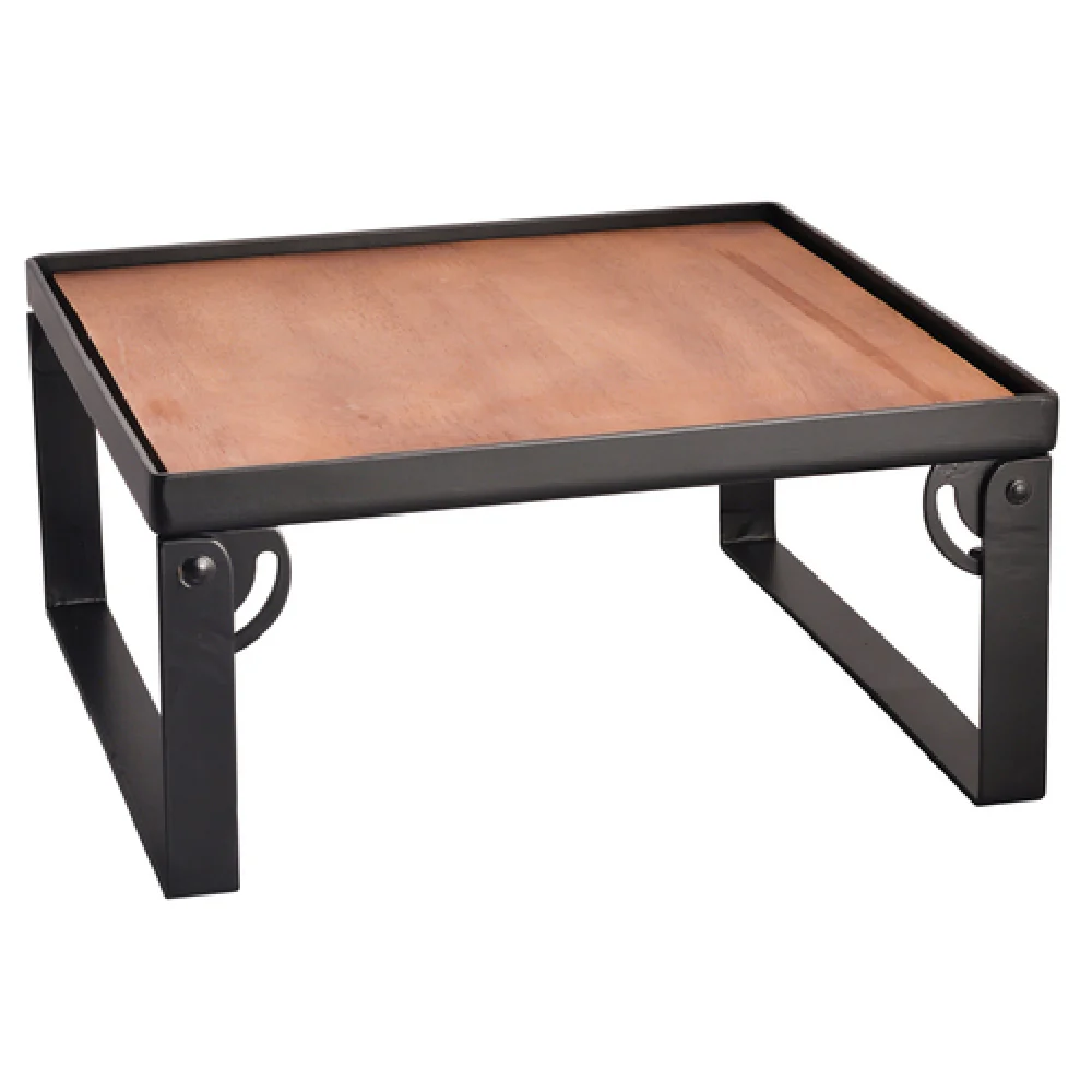 Spring USA SK9433 12-1/2 Inch Square Display Riser with Hardwood Top and Black Stainless Steel Legs Spring USA SK9433 12-1/2 Inch Square Display Riser with Hardwood Top and Black Stainless Steel Legs