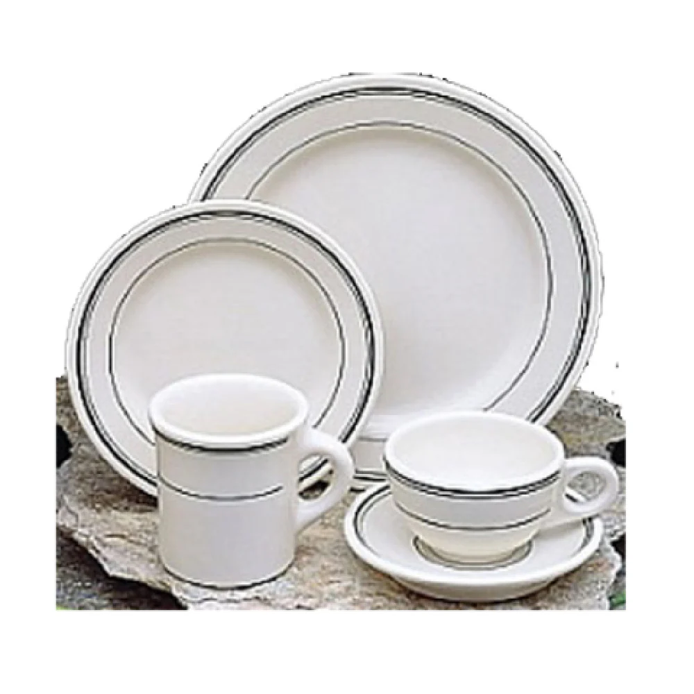 Steelite HL2601 11-3/8 Inch Oval Platter Narrow Rim China Green Band Steelite HL2601 11-3/8 Inch Oval Platter Narrow Rim China Green Band