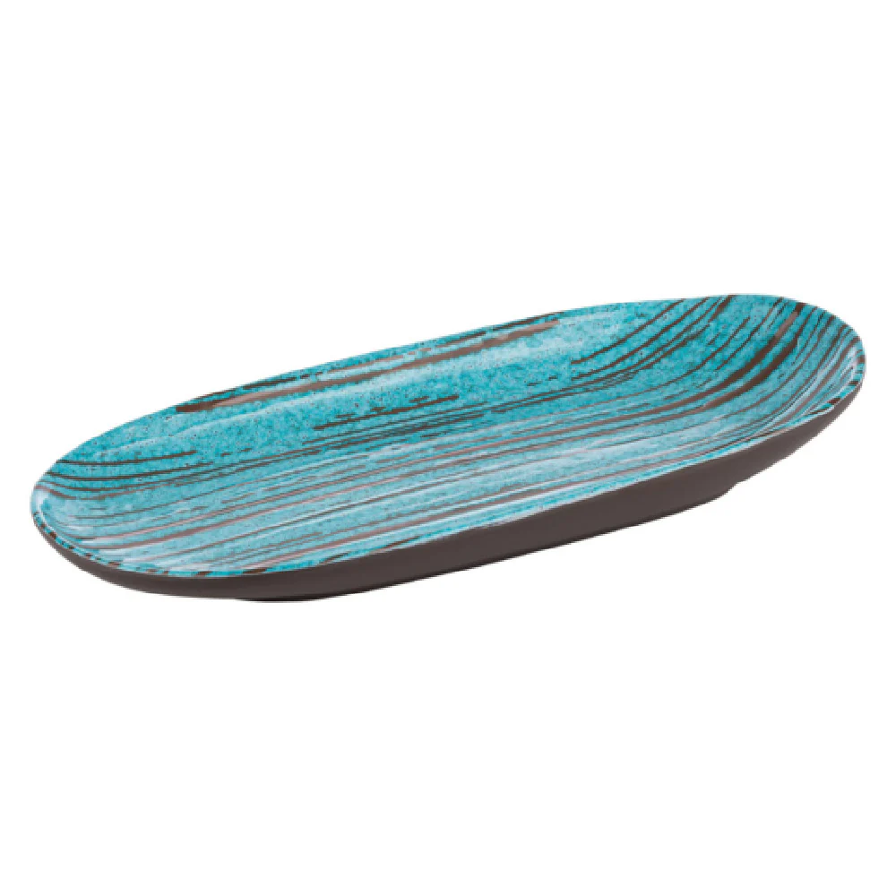 Libbey APS 85201 11 Inch Oval Cancun Platter Melamine Brown/Blue Spiral Libbey APS 85201 11 Inch Oval Cancun Platter Melamine Brown/Blue Spiral