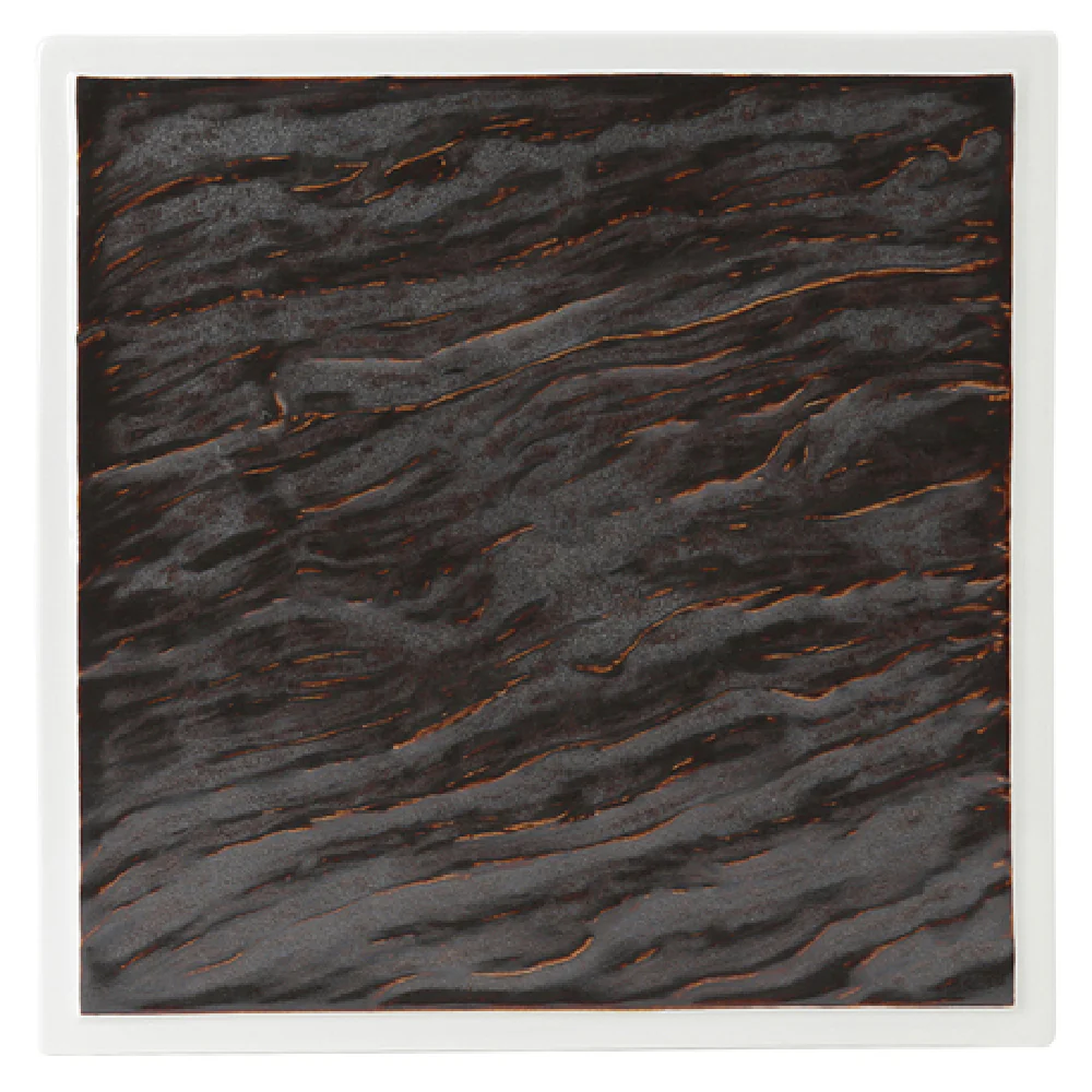 Tuxton GKP-502 10 Inch Square China Plate Textured Narrow Rim Lead-Free