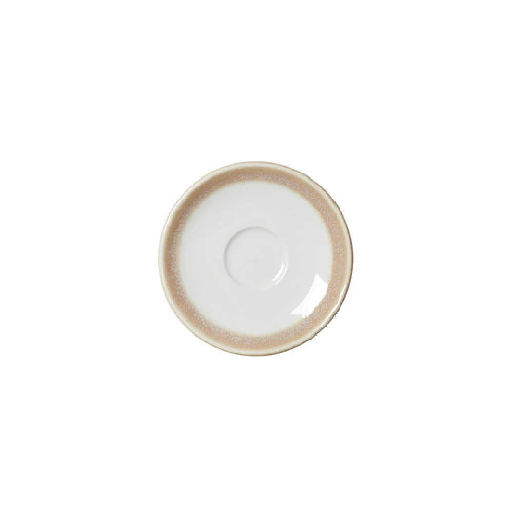 Steelite 1791X0043 5.0 Inch Liv Saucer Revolution Edge Sandstone Ceramic