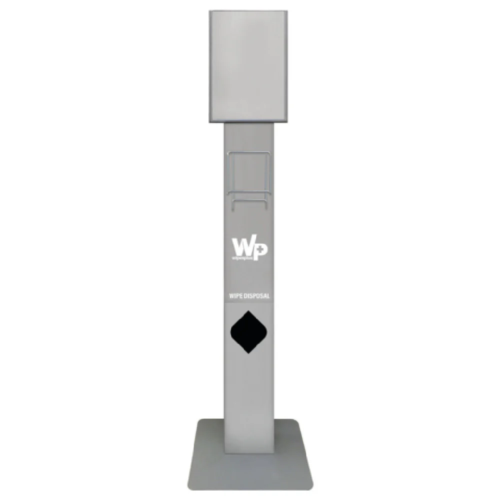 Carlisle 38002 14-3/5 Inch Hand Sanitizing Station Gray Wipe Stand with Multiple Canister Support Carlisle 38002 14-3/5 Inch Hand Sanitizing Station Gray Wipe Stand with Multiple Canister Support
