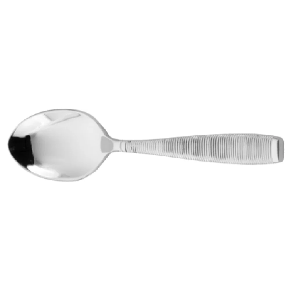 Steelite WLMAS29 4-1/3Inch Grooved Handle Demitasse Spoon Stainless Steel Mirror Finish Steelite WLMAS29 4-1/3Inch Grooved Handle Demitasse Spoon Stainless Steel Mirror Finish