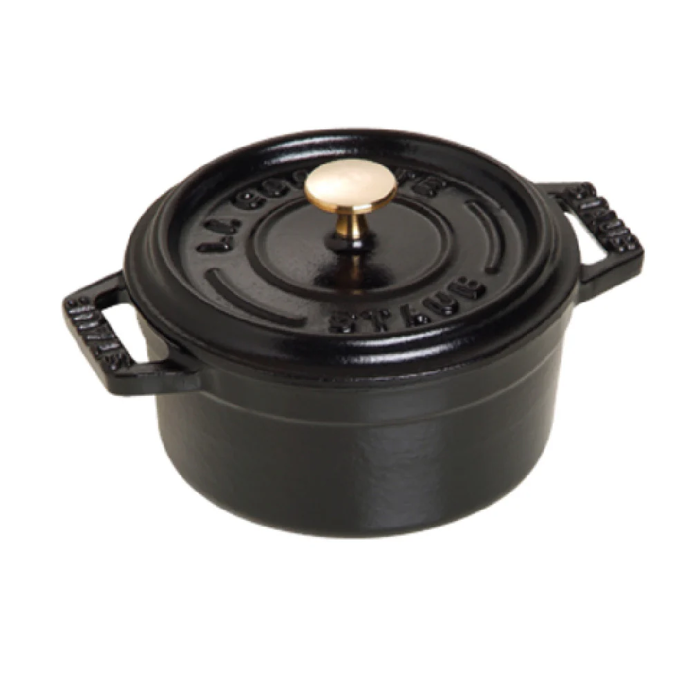 Zwilling 1101025 0.25 Quart Round Mini Cocotte with Cover Cast Iron Black Matte