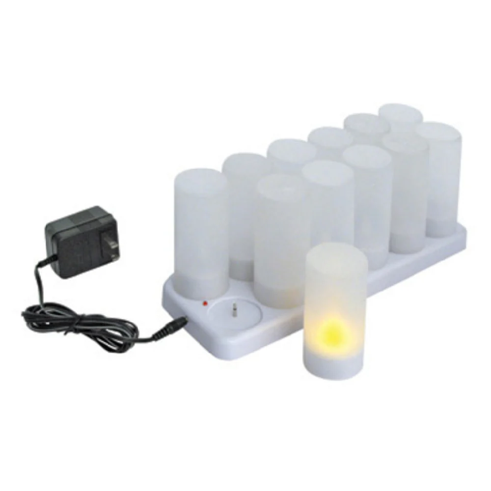 Winco CLR-12S Flameless Tealight Candle Set 1-1/2 Inch Diameter with 12 Tea Lights