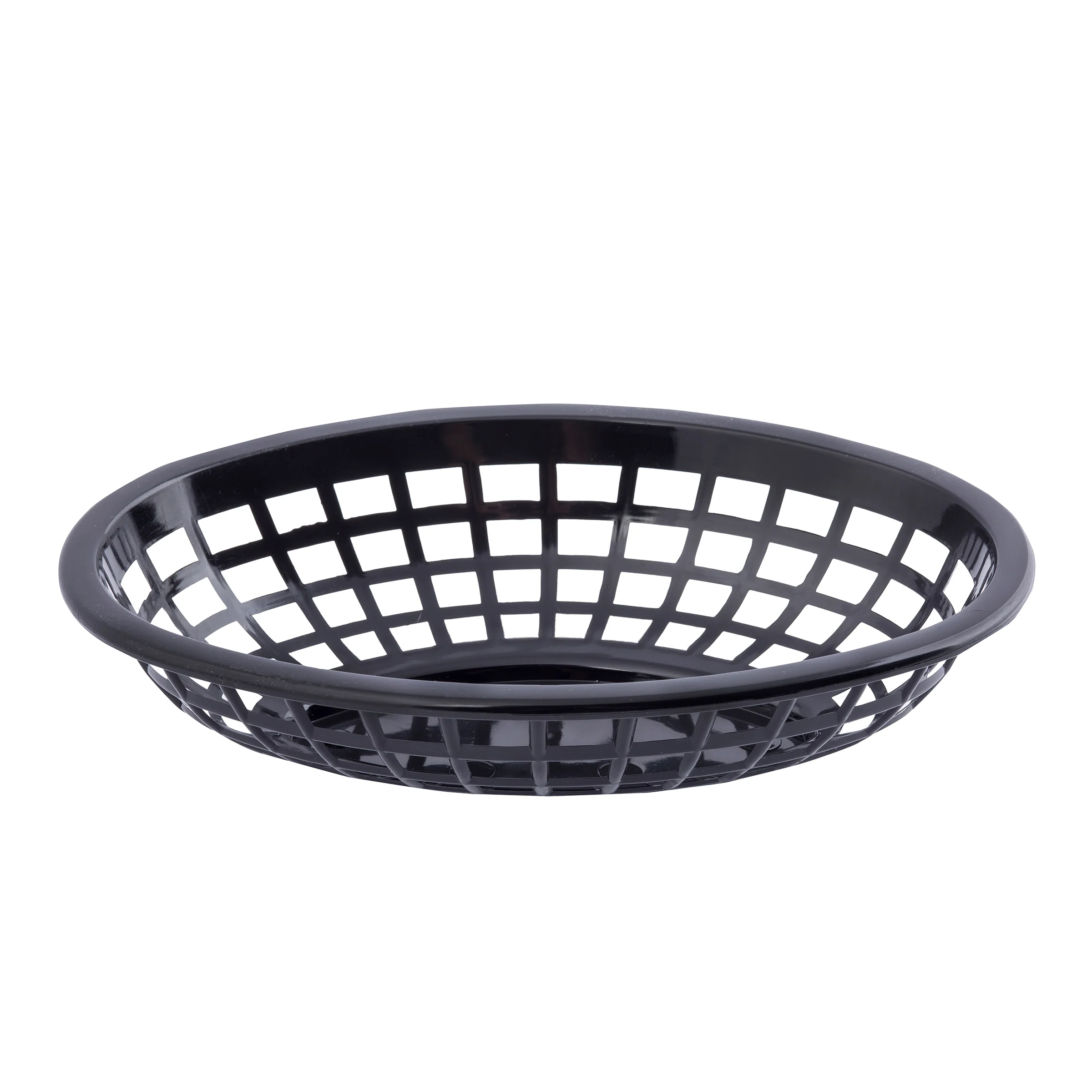 Tablecraft 1071BK 5-1/4 Inch Black Oval Side Order Basket with Polyethylene