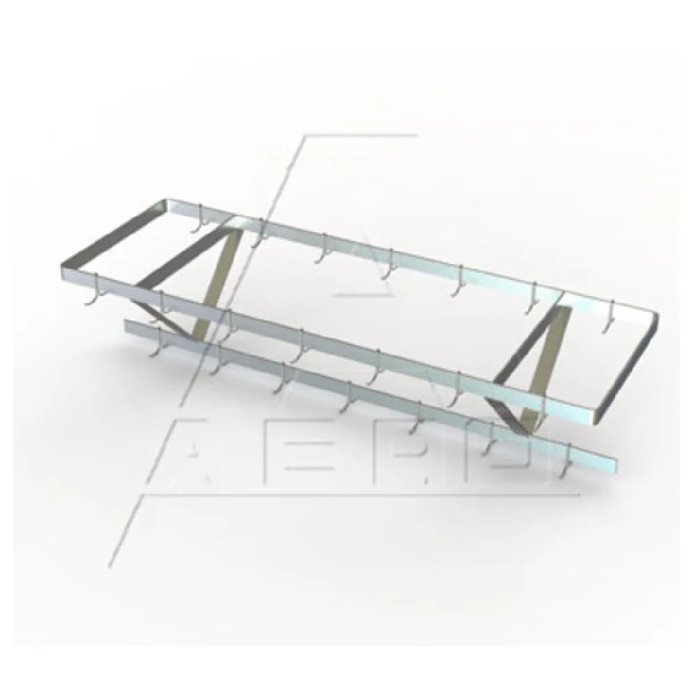 AERO Manufacturing CPS-120 120 Inch Pot Rack Ceiling Mount Stainless Steel with Double Hooks
