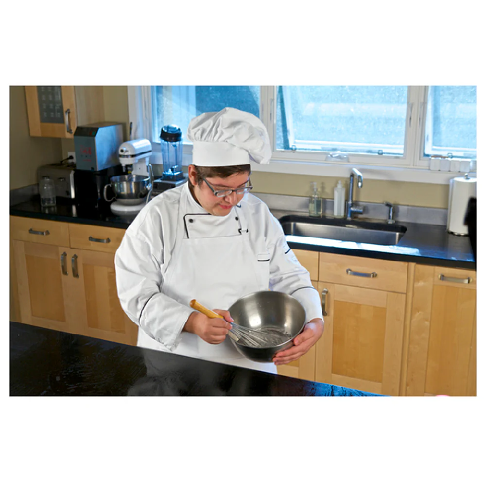 Mercer Culinary M62095WB1X XLarge Women’s Chef's Coat Traditional Neck White with Black Piping Mercer Culinary M62095WB1X XLarge Women’s Chef's Coat Traditional Neck White with Black Piping