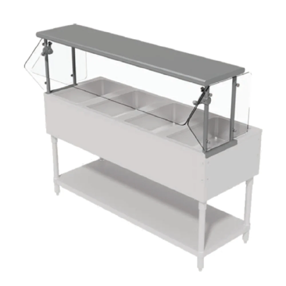 Advance Tabco GSG-15-2WELL 33 Inch Self Service Sneeze Guard with Adjustable Front Glass