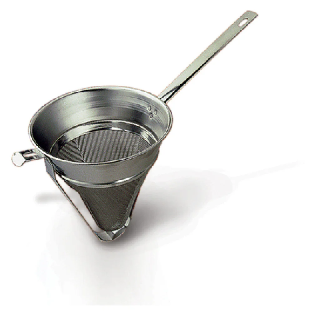 Louis Tellier 814410 8 Inch Extra Fine Strainer with Reinforcement and Hook Stainless Steel