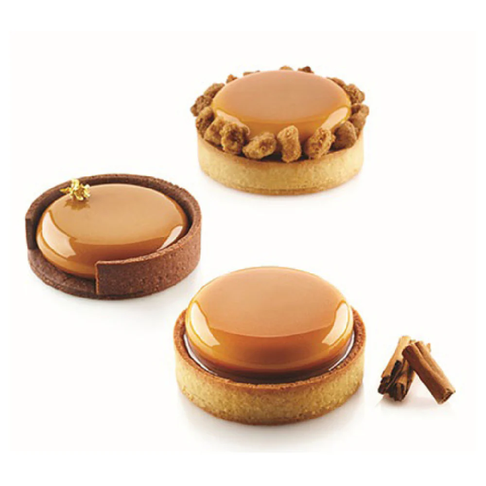 Louis Tellier KIT TART 8 14.7 Inch Diameter Silicone Tart Mold Kit with Non-stick Rings