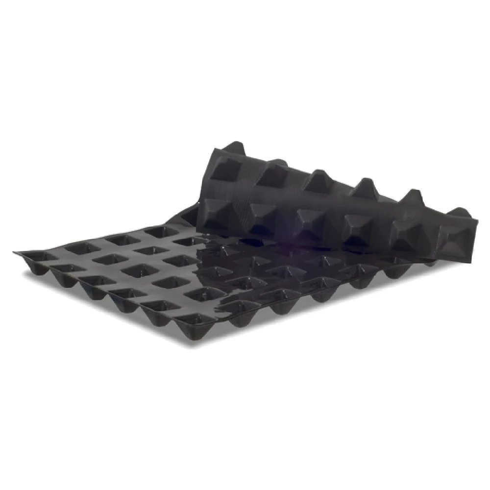JB Prince M370 B 23 Inch Black Silicone Mold with 54 Mini Pyramid Compartments