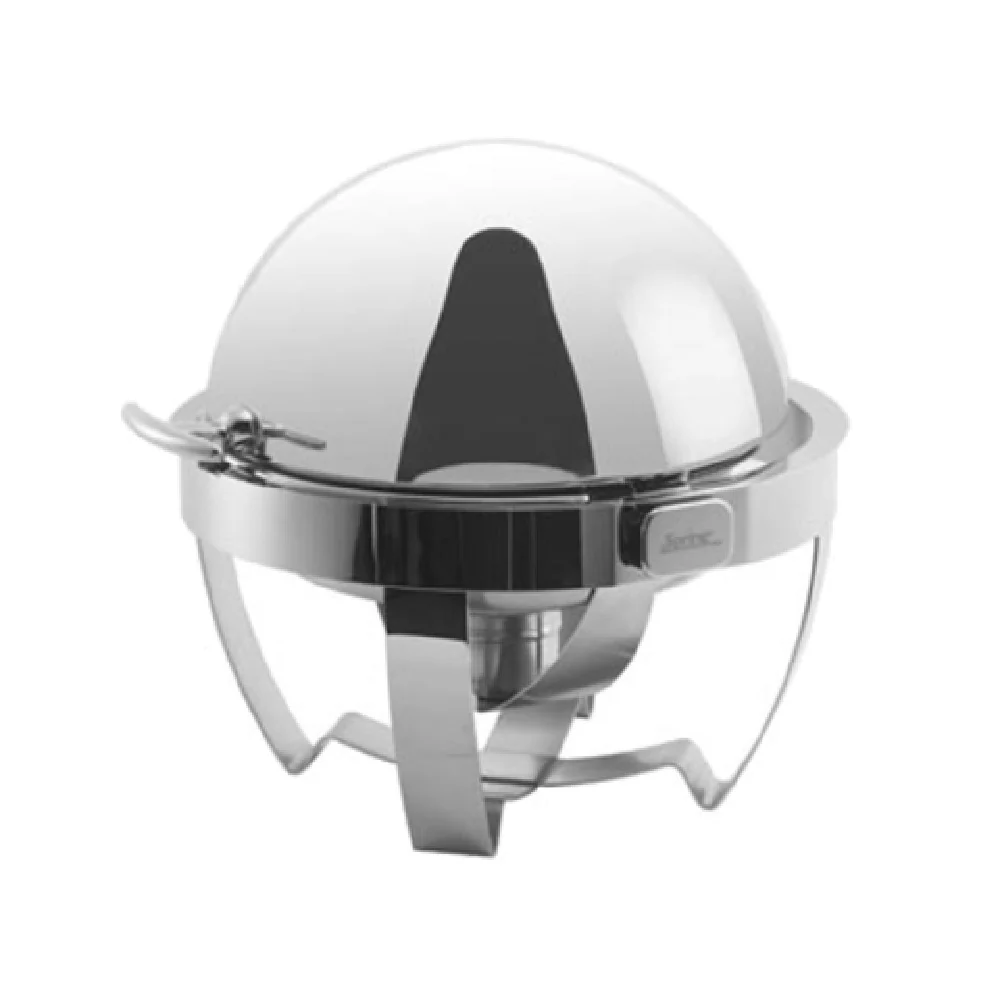 Spring USA 2510-6/35 13 to 3/4 Inch Round Chafer Electric Stainless Steel with Roll Top Lid Spring USA 2510-6/35 13 to 3/4 Inch Round Chafer Electric Stainless Steel with Roll Top Lid