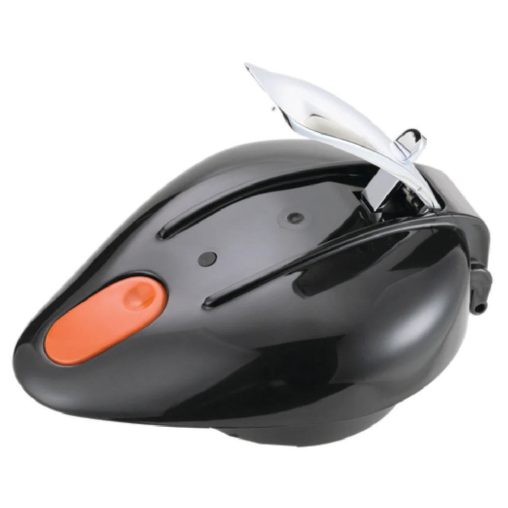 Service Ideas SSALLOR Plastic Lever Decaf Replacement Lid For GLA/SSA Black With Orange Inset