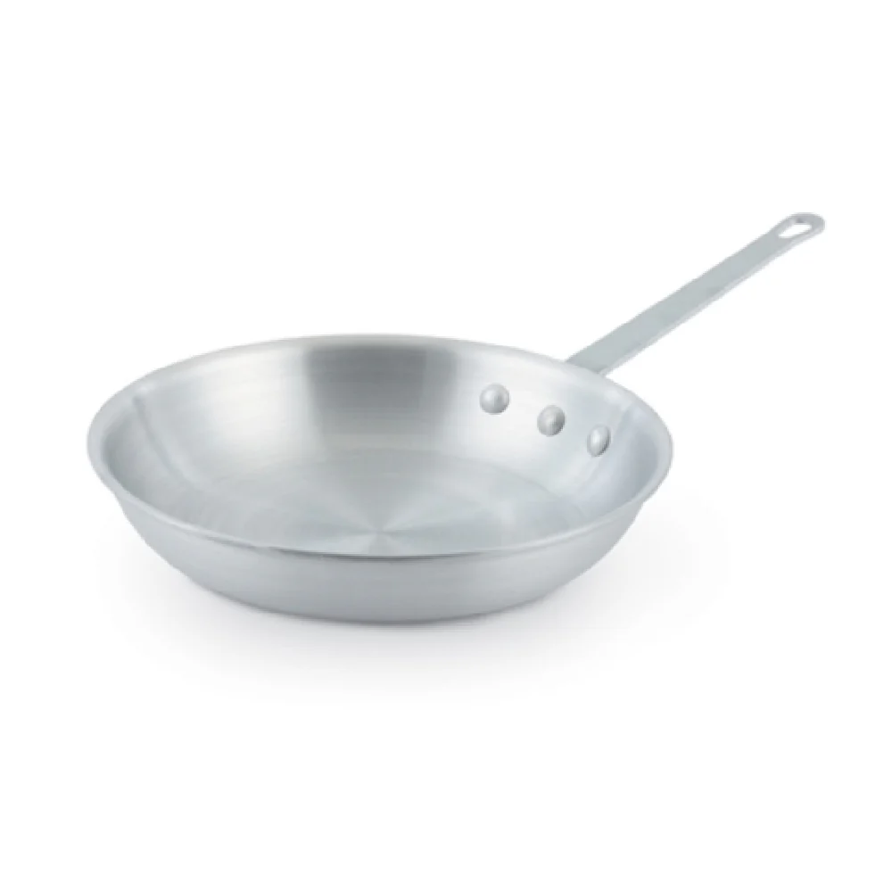 Vollrath 7012 12 Inch Riveted Handle Fry Pan 3000 Series Aluminum Natural Finish