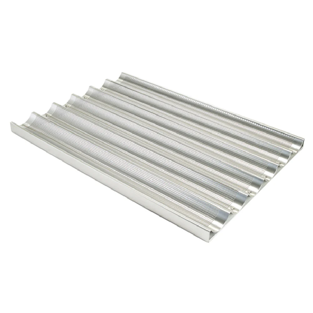 Winco ABPN-6 18 Inch Baguette Pan Perforated 16 Gauge Aluminum 6 Slots Winco ABPN-6 18 Inch Baguette Pan Perforated 16 Gauge Aluminum 6 Slots