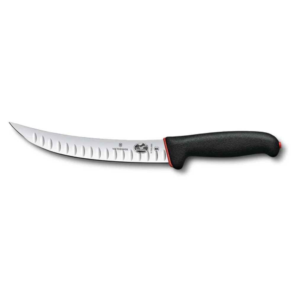 Victorinox 5.7223.20D 8 Inch Curved Granton Blade Butcher Knife Plastic Black Victorinox 5.7223.20D 8 Inch Curved Granton Blade Butcher Knife Plastic Black