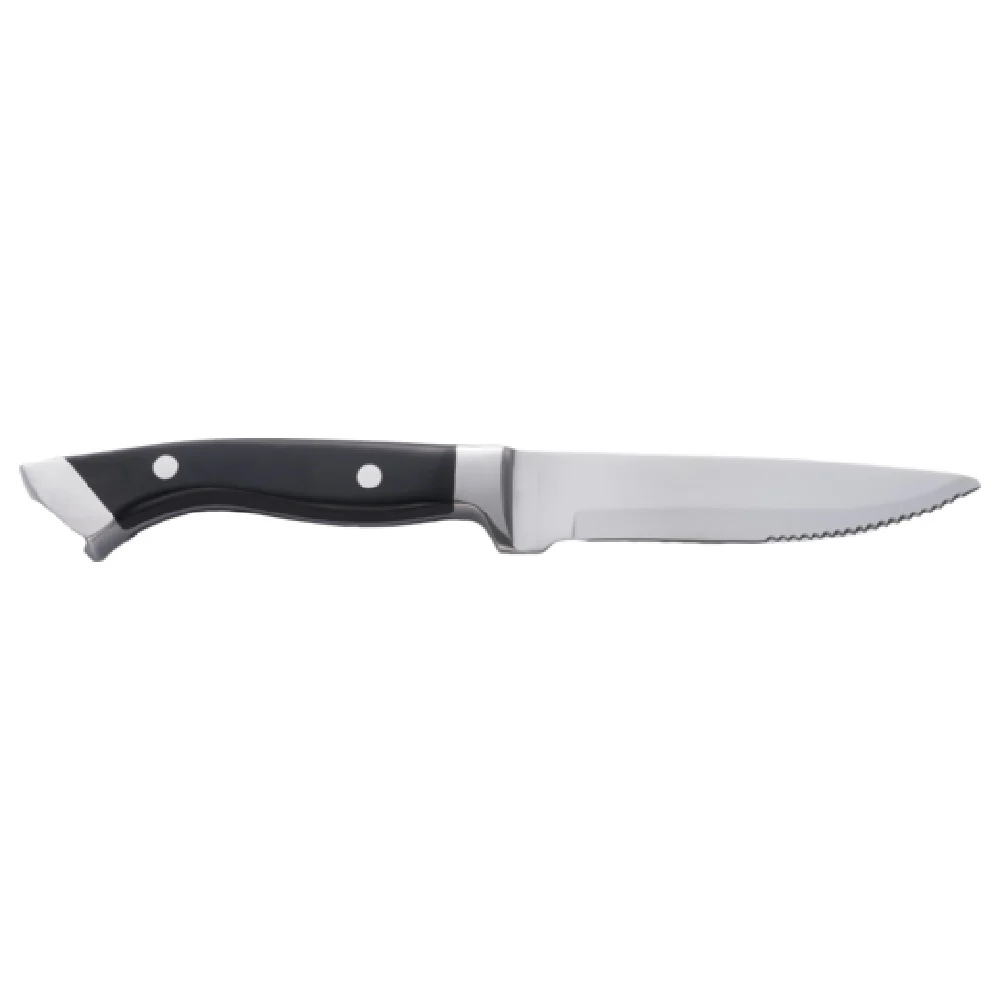 IFK-418 5 to 5-3/8 Inch Stainless Steel Full Tang Steak Knife with Black Handle IFK-418 5 to 5-3/8 Inch Stainless Steel Full Tang Steak Knife with Black Handle
