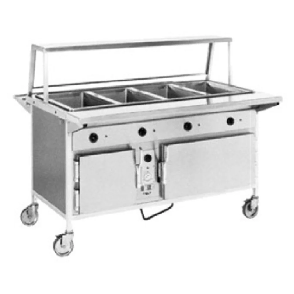 Atlas Metal CAHB-4 63-3/4 Inch Electric Hot Food Serving Counter with Heated Base