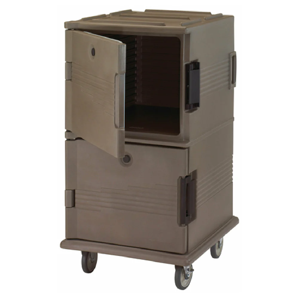 Cambro UPC1600HD194 29 Inch Insulated Food Pan Carrier with Casters Granite Sand