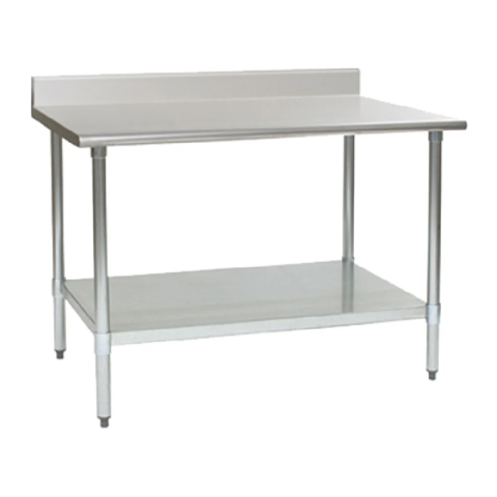 Eagle T24120EB-BS 120 Inch Work Table 16 Gauge Stainless Steel Top with Rolled Edge Eagle T24120EB-BS 120 Inch Work Table 16 Gauge Stainless Steel Top with Rolled Edge